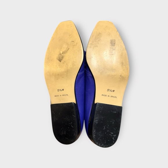 Vintage 1980s Nine West, Funky Purple Leather Loafers, With Suede Bows - Picture 8 of 8